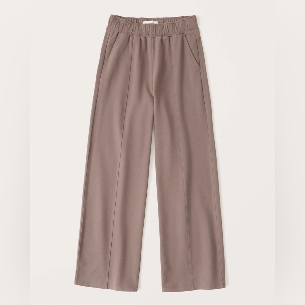 Abercrombie & Fitch Soft A&F Collection Wide Leg Women's Taupe Trouser Sweats XL